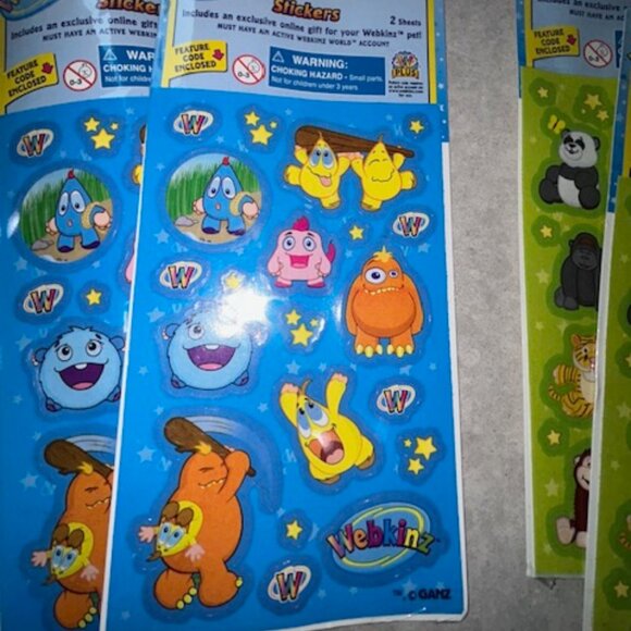 WEBKINZ Stickers Unused codes No Longer Available by Ganz 7 sealed Packs - Picture 3 of 3